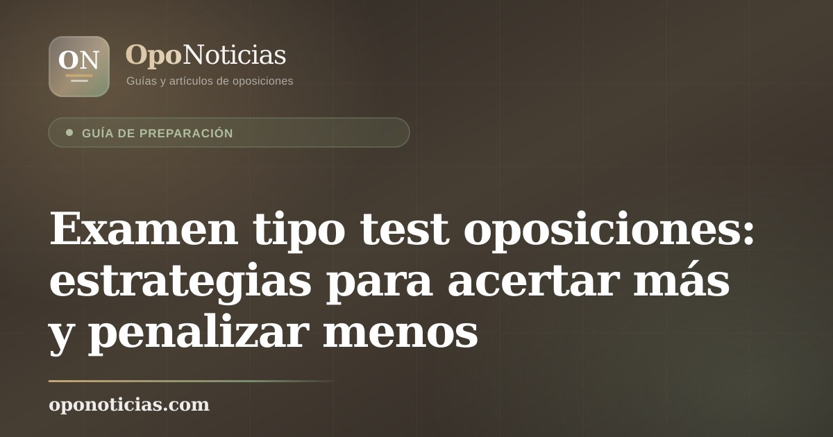 Examen tipo test oposiciones: estrategias para acertar más y penalizar menos